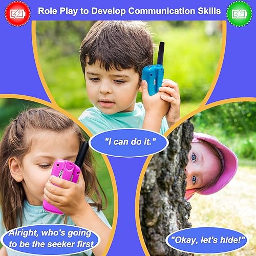 Miniatura 5 de Soopotay Walkie Talkies recargables de larga distancia para niños, rellenos de calcetines para niños, juguetes para edades de 5, 6, 7, 8, 9, 10, 11,