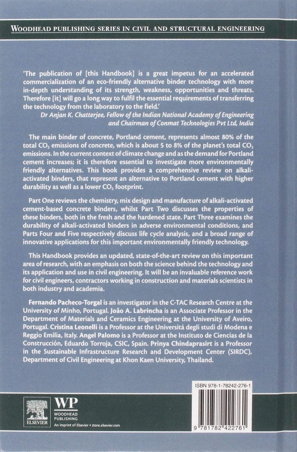 Handbook of Alkali-Activated Cements, Mortars and Concretes (Woodhead Publishing Series in Civil and Structural Engineering)