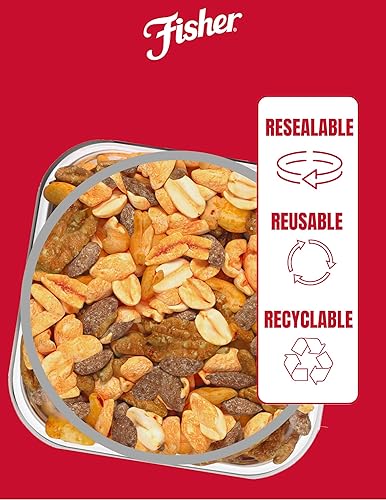 Miniatura 4 de Fisher Snack - Nueces mixtas tostadas con miel con cacahuetes 24 onzas cacahuetes anacardos almendras filberts y nueces