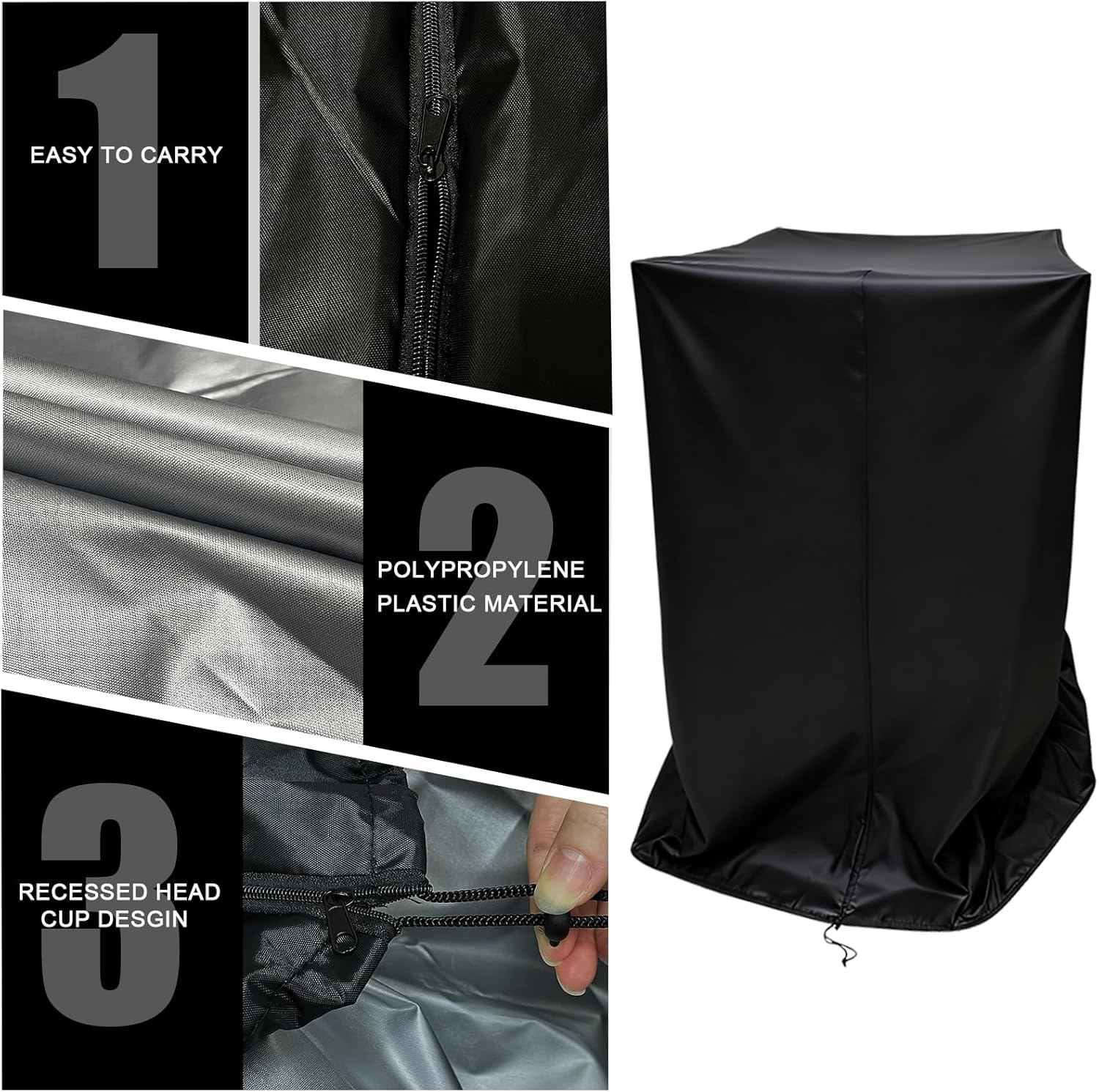 Folding Treadmill Cover - Running Machine Protective Case 210D Heavy Duty Organizer Home Fitness Accessories（37″L x 30″W x 63″H）