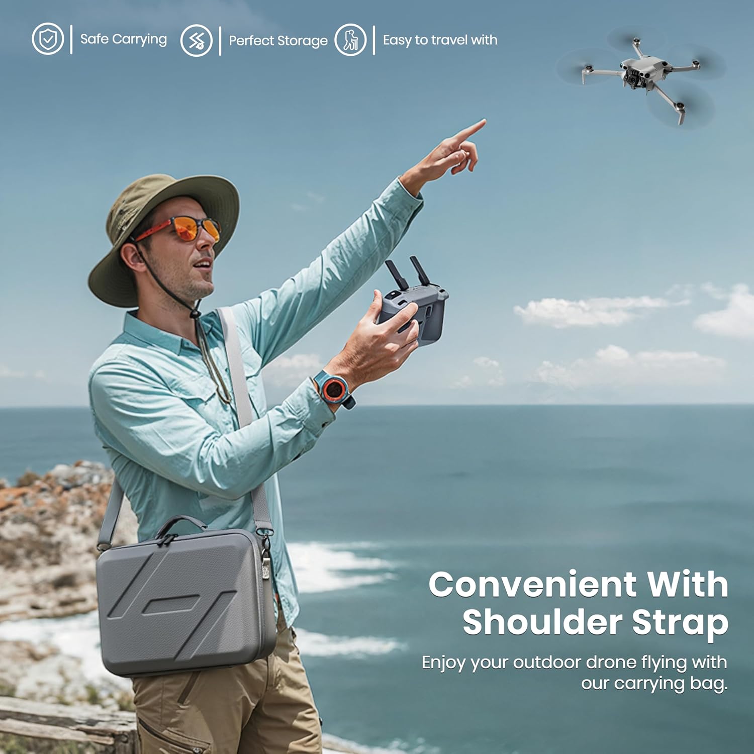 STARTRC Mini 5 Pro Case, Portable Carrying Bag for DJI Mini 5 Pro Accessories,for DJI RC 2 Controller Fly More Combo