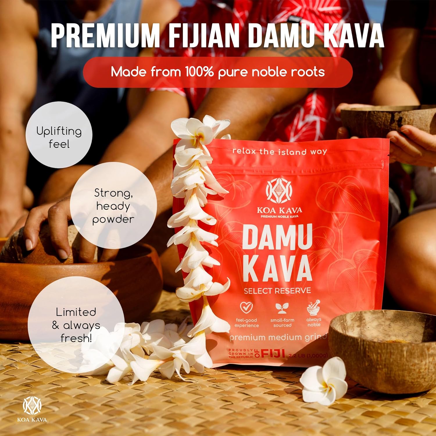Damu Kava Powder – Premium Fijian Damu Noble Root, Strong, Heady Relaxation (1 LB (450g)) - Image 2