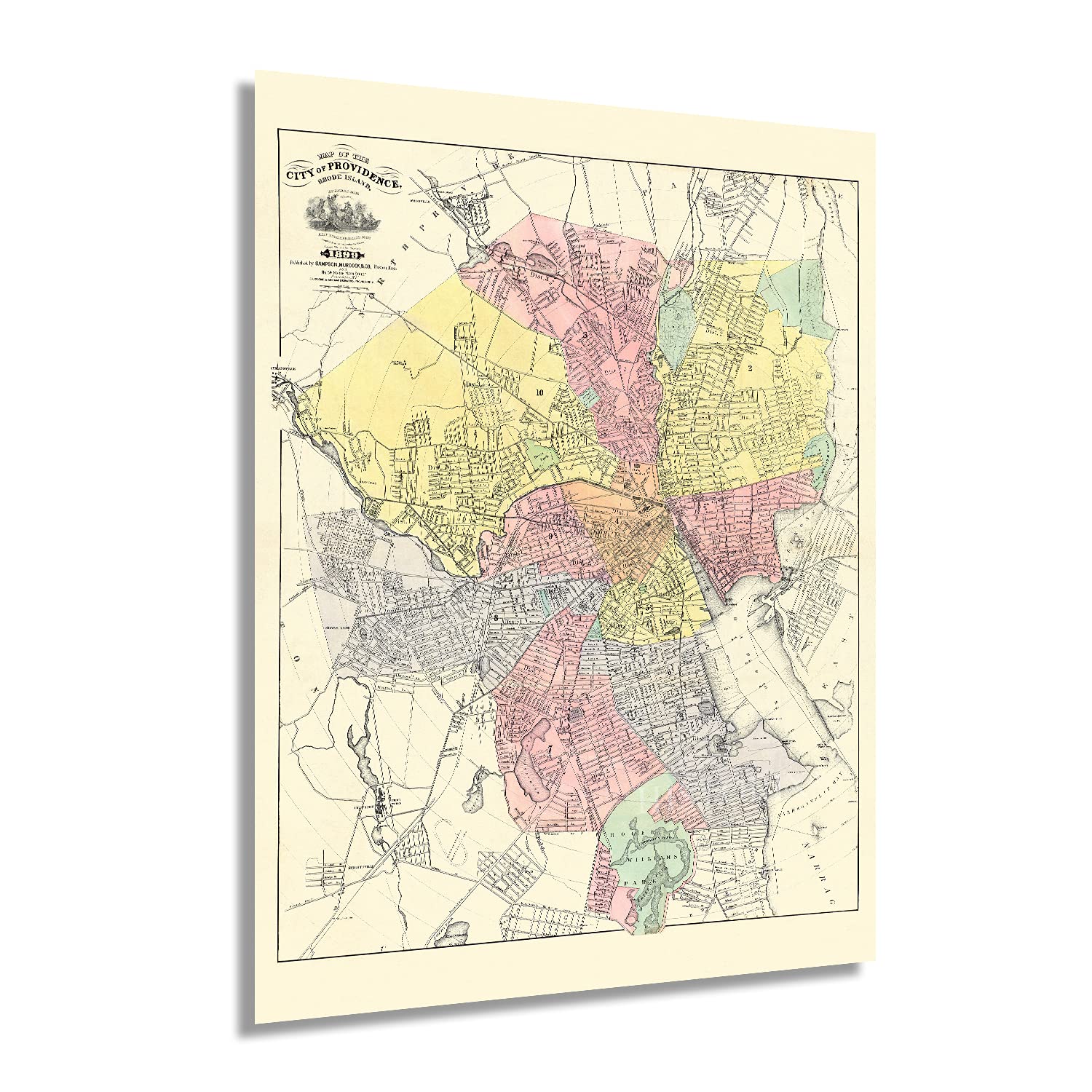 Buy HISTORIX Vintage 1899 of Providence Rhode Island 18x24 Inch