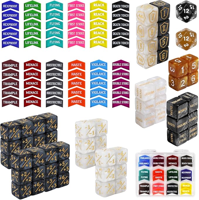 Amazon.com: FIGURESLAB 122PCS MTG Abilities Keyword Tokens Dice ...