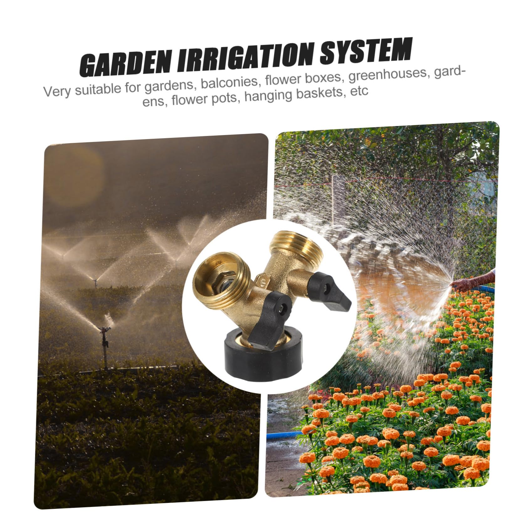 ifundom 2pezzi y Distributore Rubinetto Giardino Connettore Tubo Flessibile Divisore per Rubinetto y Connettore per Tubo Flessibile Doppia Via per Acqua Raccordi Collegamento Rapido per da