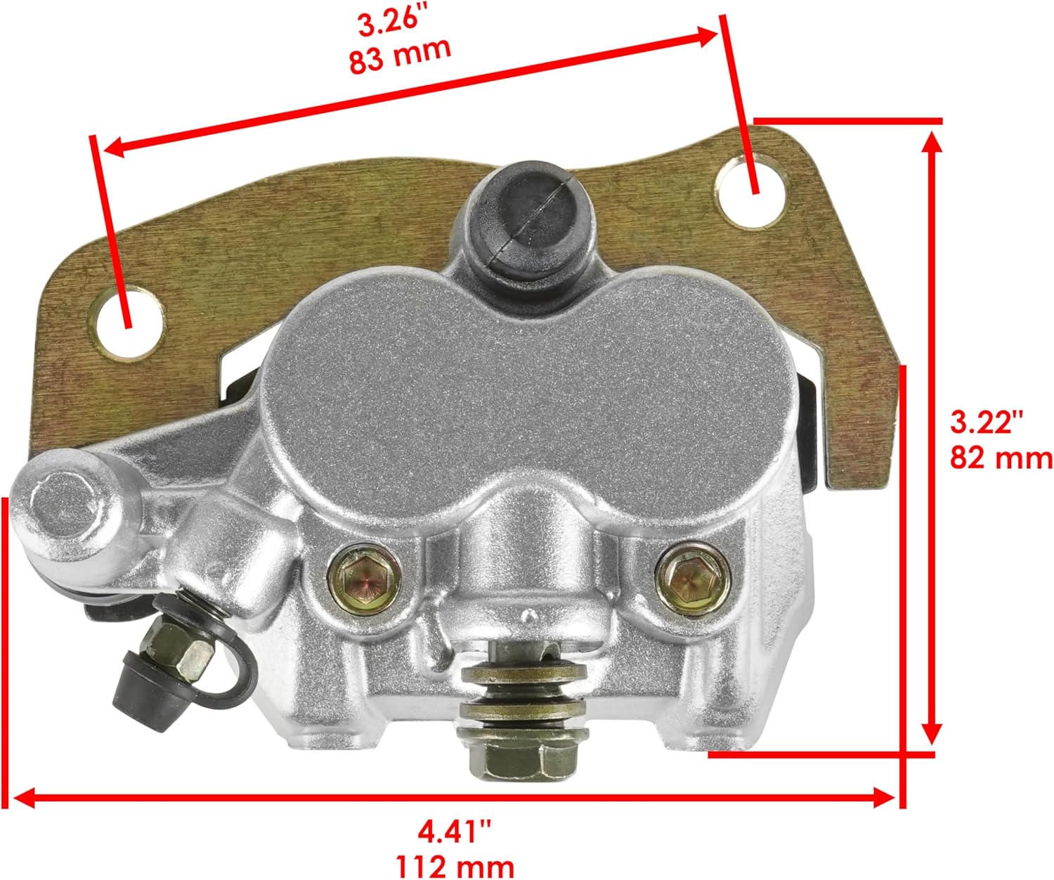 Caltric Front Left and Right Brake Caliper Disc Pads Compatible with Yamaha Rhino 450 YXR450 4X4 2006 2007 2008 2009