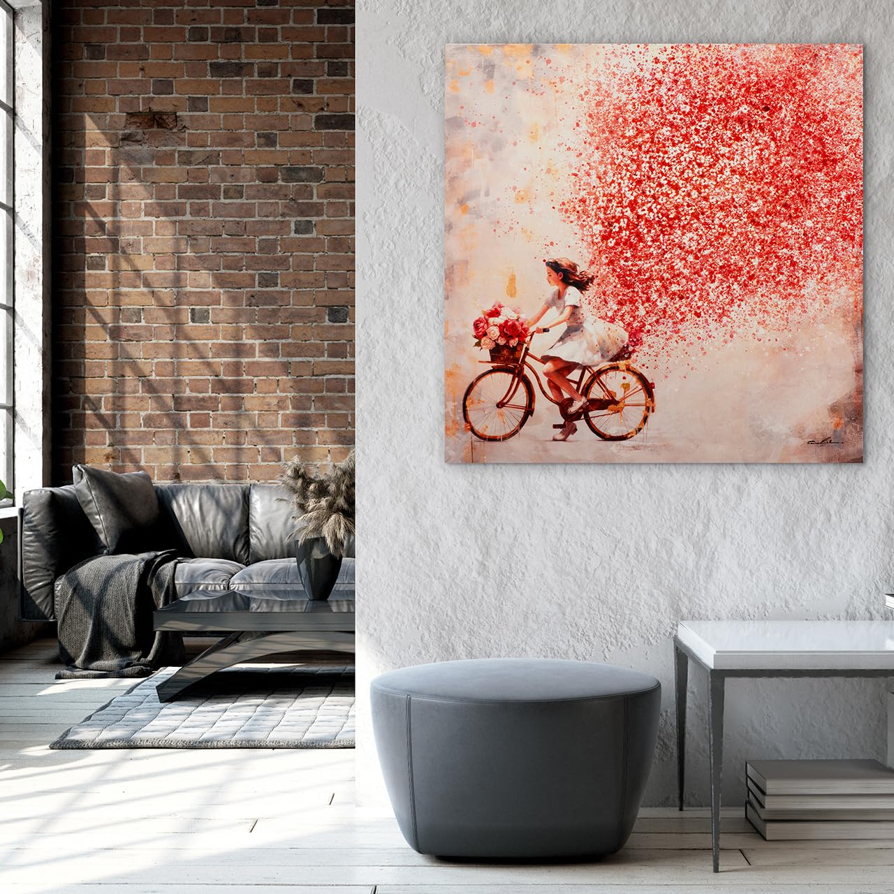 Art Universe Leinwandbild Flowers In The Air 100 x 100 cm