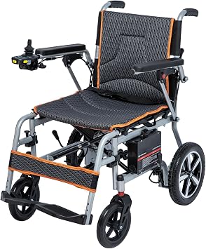 Electric Wheelchair for Adults, 33 lbs Lightweight, Airline Approved | One-Click Mute & SOS Alert for Added Safety, 15 Miles, with 500W Motor and LED Lights, Power Wheelchair for Outdoor Daily Use