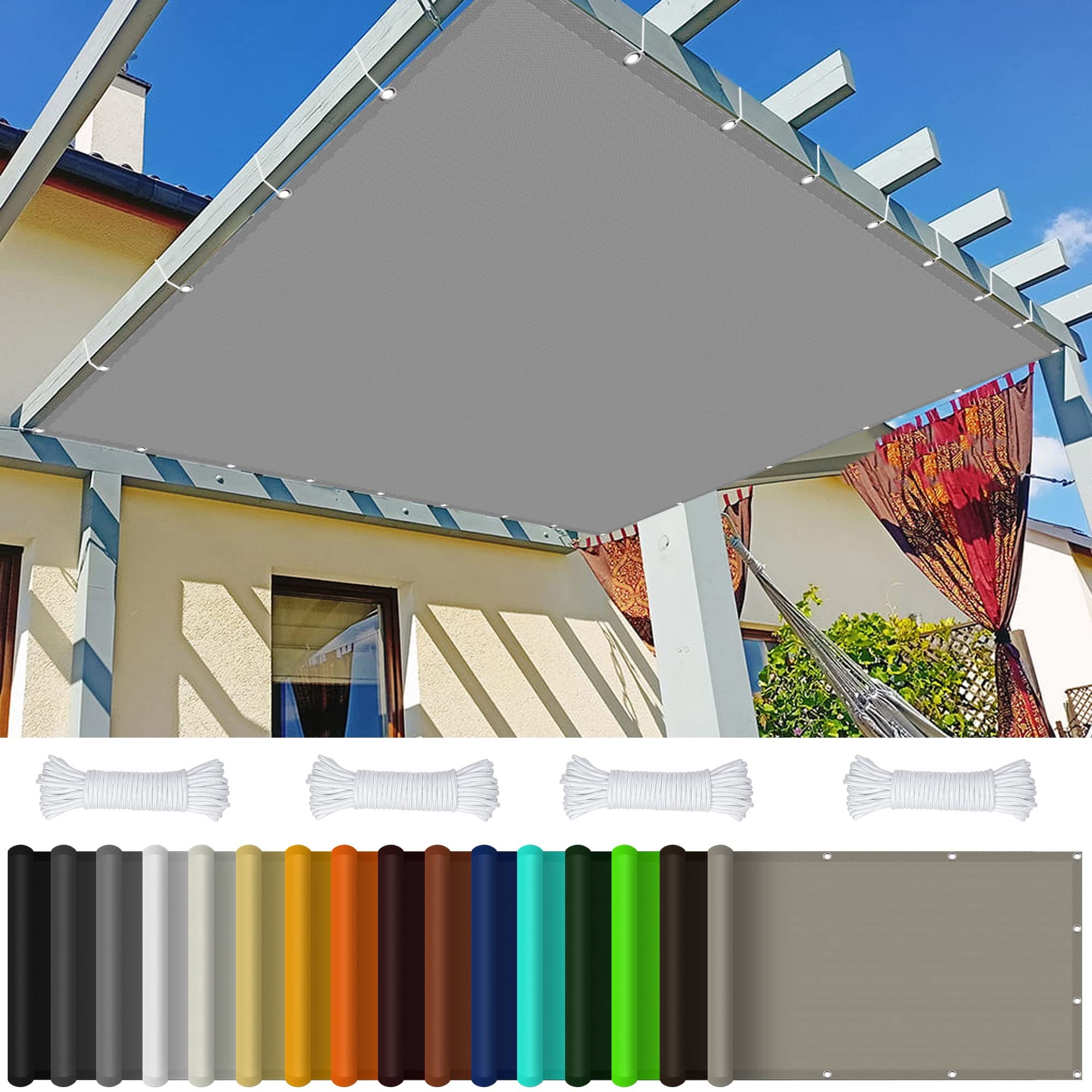 Voile d'ombrage rectangulaire 1x3.4 toile ombrage résistant jardin