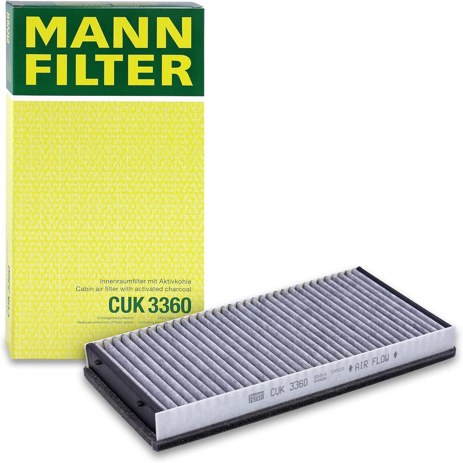 Mann-Filter CUK 3360 Cabin Filter With Activated Charcoal for select Porsche models