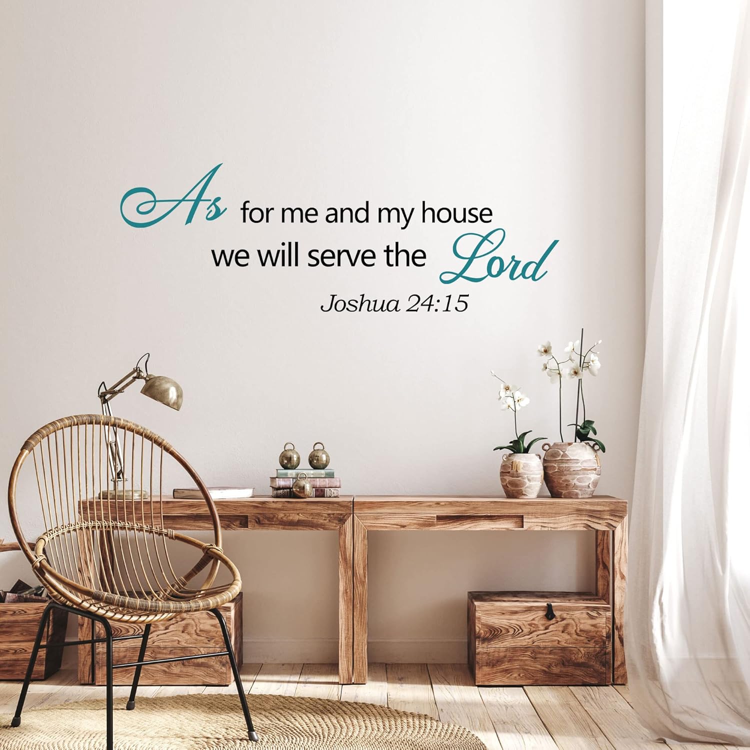 Bible Verse Wall Decals Inspirational Wall Decals Quotes Christian Scripture Religious Wall Stickers Peel and Stick Motivational Decal Postive Saying Wall Stickers for Women Family Home Bedroom Decor…