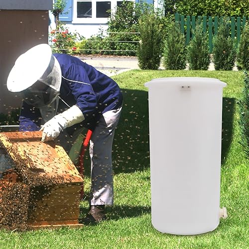 Miniatura 4 de Separador manual de 2 marcos, extractor de miel de plástico, manivela giratoria de panal de abeja a mano con soportes de altura ajustable, equipo de