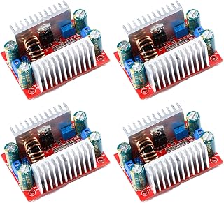 4-Pack 400W Boost Converter Module - 15A Adjustable DC 8.5-50V to 10-60V Step-Up Voltage Regulator with Constant Current, for LED Drivers/Solar Systems/EV Charging/Industrial Controls
