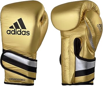 adidas Adispeed Pro Boxing Gloves Metallic 10 oz, Gold