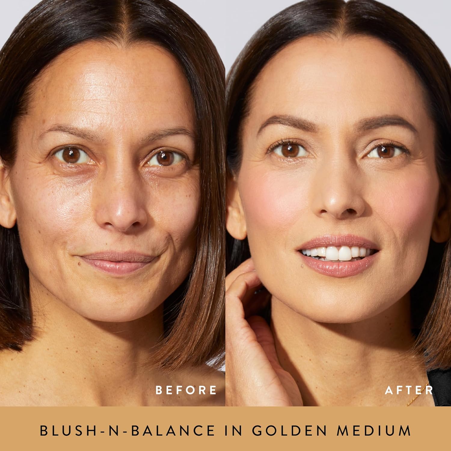 LAURA GELLER NEW YORK 40+ Club Blush-n-Balance 3pc Kit: Baked Balance-N-Brighten Color Correcting Foundation, Golden Medium + Retractable Kabuki Brush + Baked Blush-N-Brighten, Tropic Hues