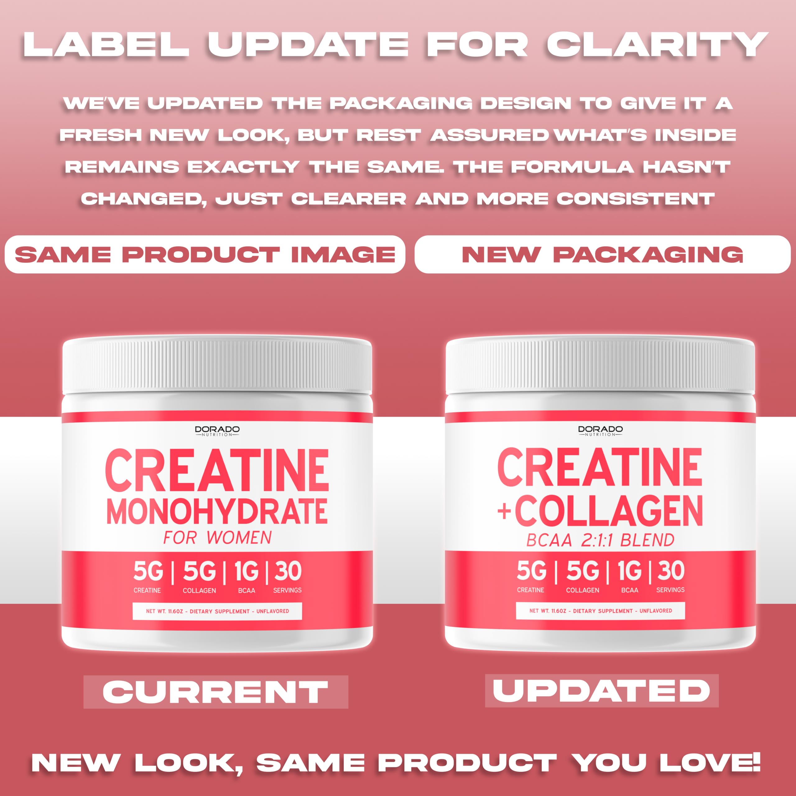 Creatine for Women | Creatine Monohydrate Powder 5G + 5000mg Collagen + 1000mg BCAA 2:1:1 Powder (30 Serving) Support Glutes, Lean Muscles, Recovery, Energy & Stamina Non-GMO, Gluten Free - USA Made — Amazon image 9