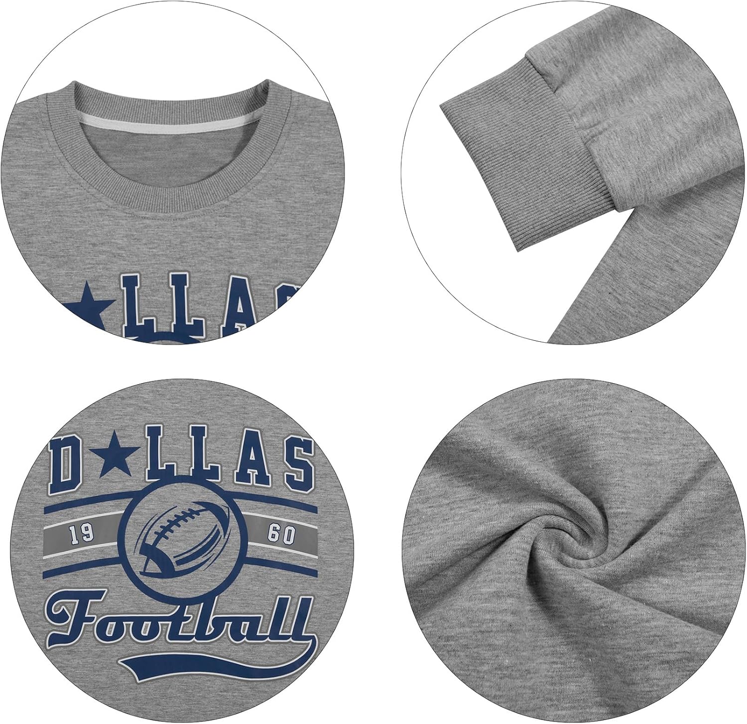 JINTING Football Game Day Sweatshirt Women: Football Season Pullover Football Team Falll Shirts Graphic Long Sleeve Tops - Image 7