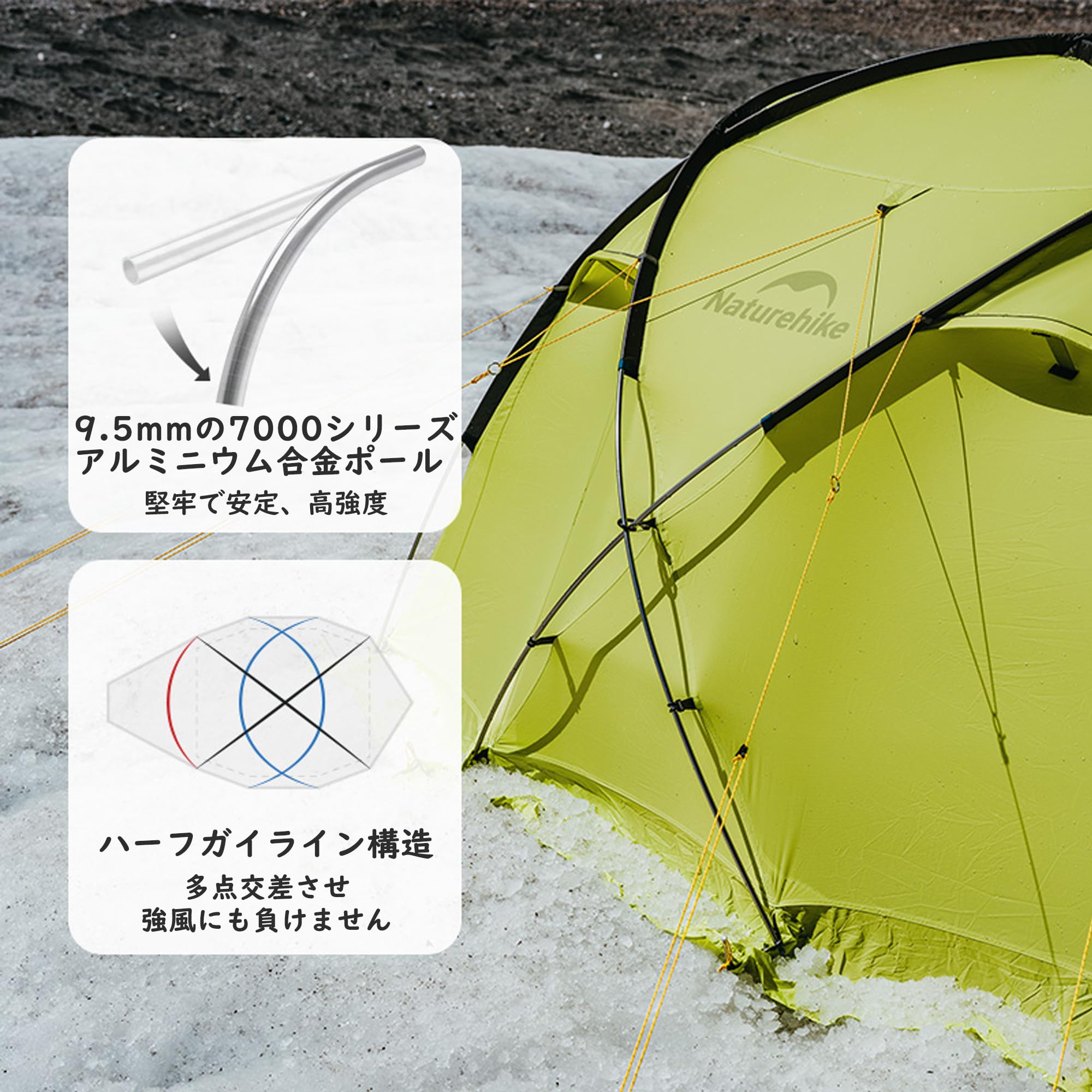 Amazon.co.jp: Naturehike テント キャンプ 1-3人用 前室付き 山登り
