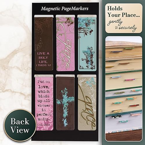 Miniatura 91 de Christian Art Gifts - Conjunto de marcapáginas magnéticos Lift Up Your Hands, 6 unidades Escénica #1