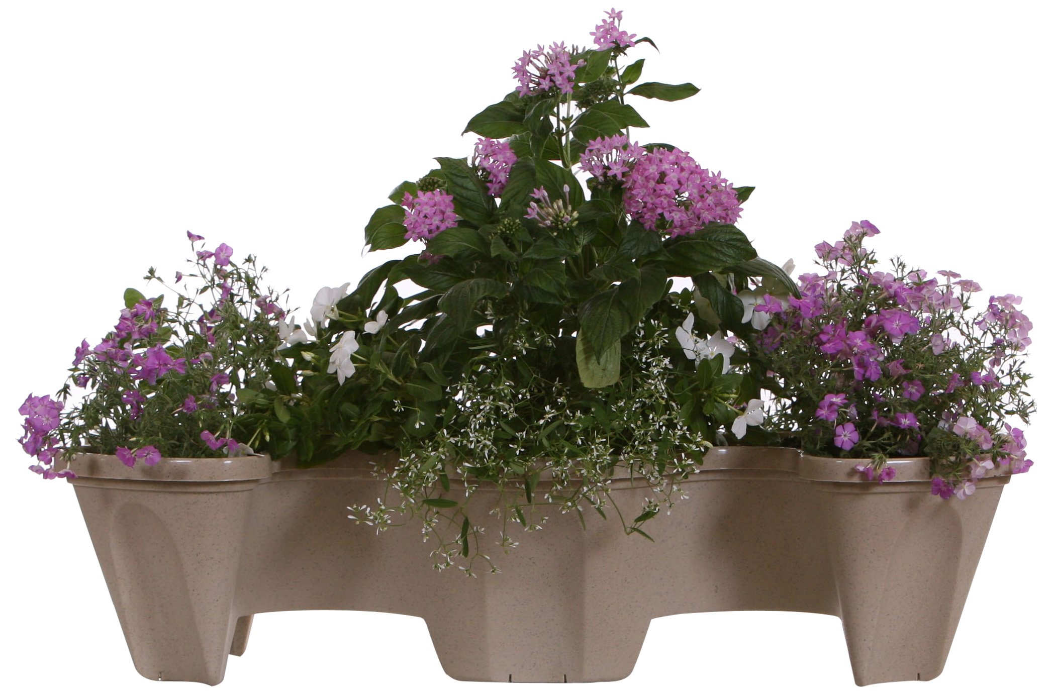 D5161 Self Watering Deck N Rail Planter, Stone