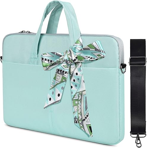 Miniatura 9 de Bolsa de hombro con funda para laptop de 14 a 15 pulgadas, para mujeres, para Macbook Pro 14" M4/M3/M2/M1, Macbook Air 15 M4/M3, HP Pavilion x360