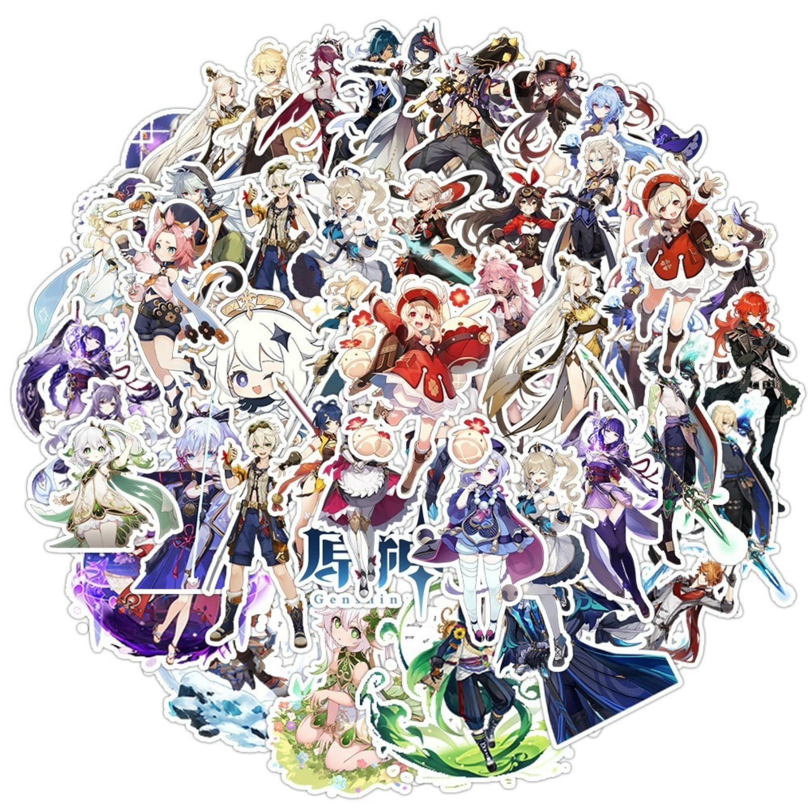 Amazon.co.jp: QIXIUKU (チィシュウコ) 50枚for原神げんしんステッカー