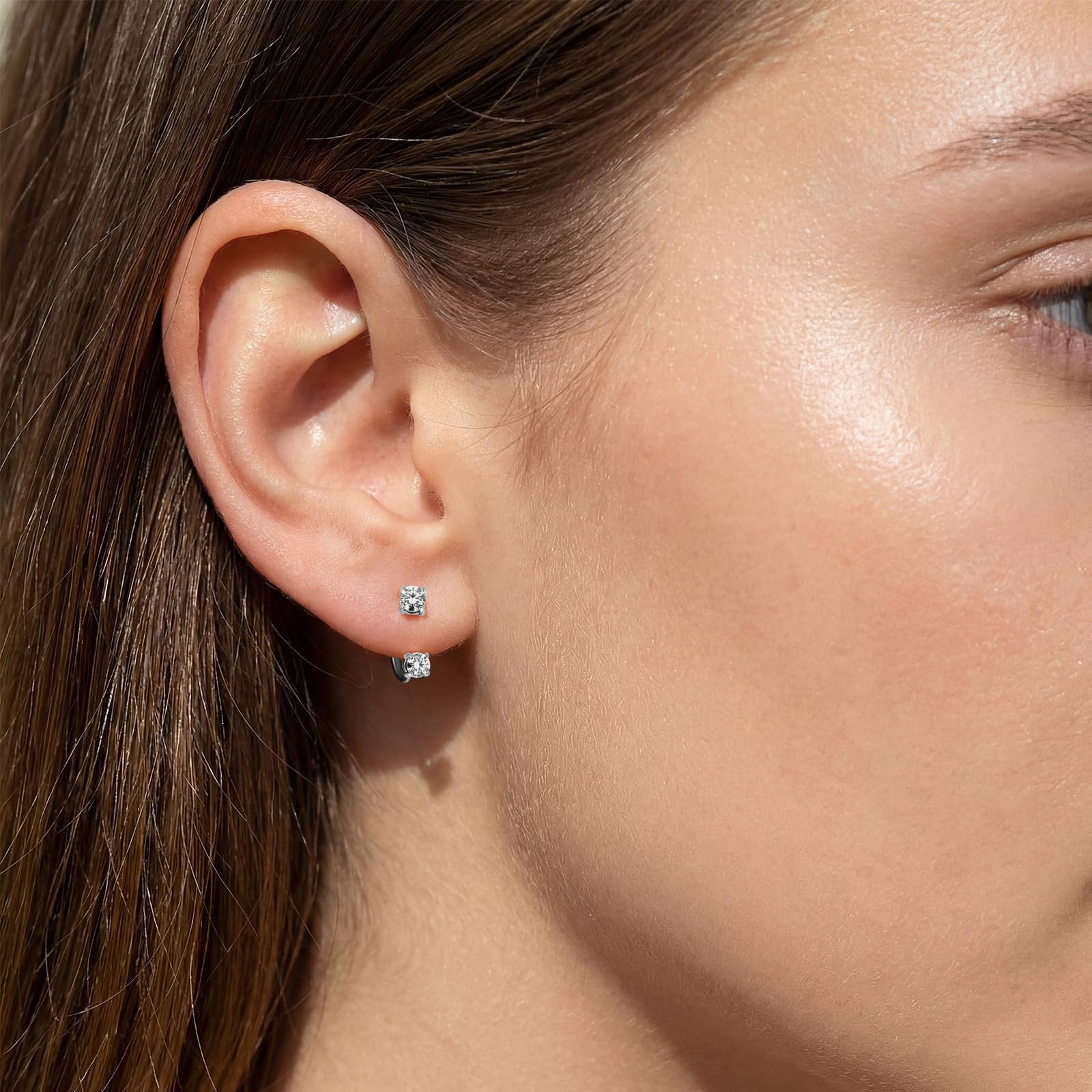 Nymora Anillo de Nariz de Plata 18G 3 Piezas (6mm 7mm 8mm) Piercing de Herradura de Circonio, Anillo de Piercing de Labios y Anillo de Helix con Herramienta de Agarre para Mujeres — view 4