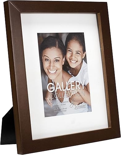 Miniatura 2 de Malden International Designs 1168-75 - Marco de fotos de nogal mate a 5 x 7 pulgadas