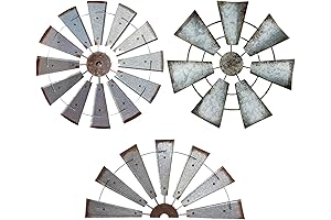 Zonon Metal Windmill Wall Decor