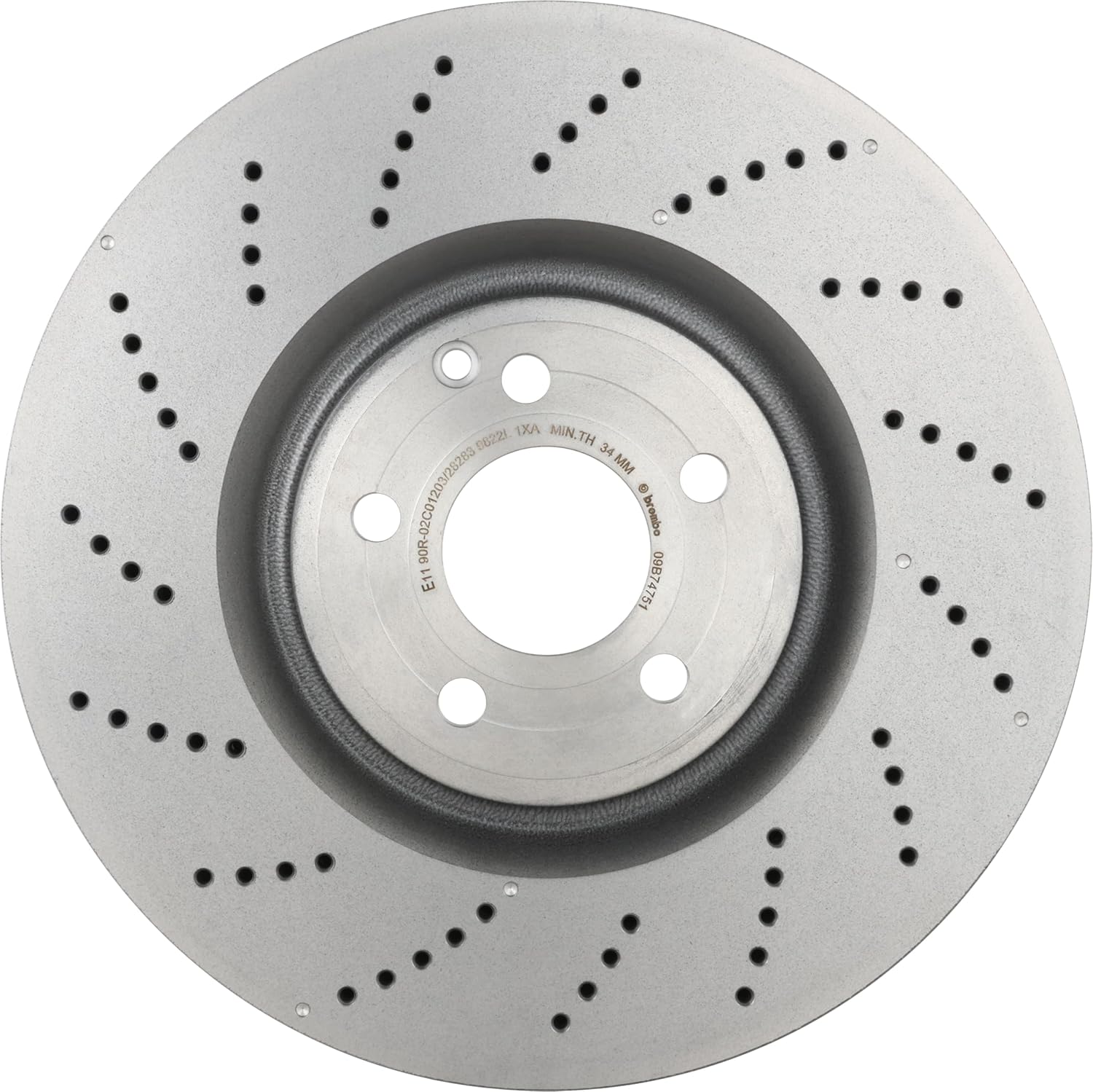 Brembo 09.B747.51 UV Coated Front Disc Brake Rotor