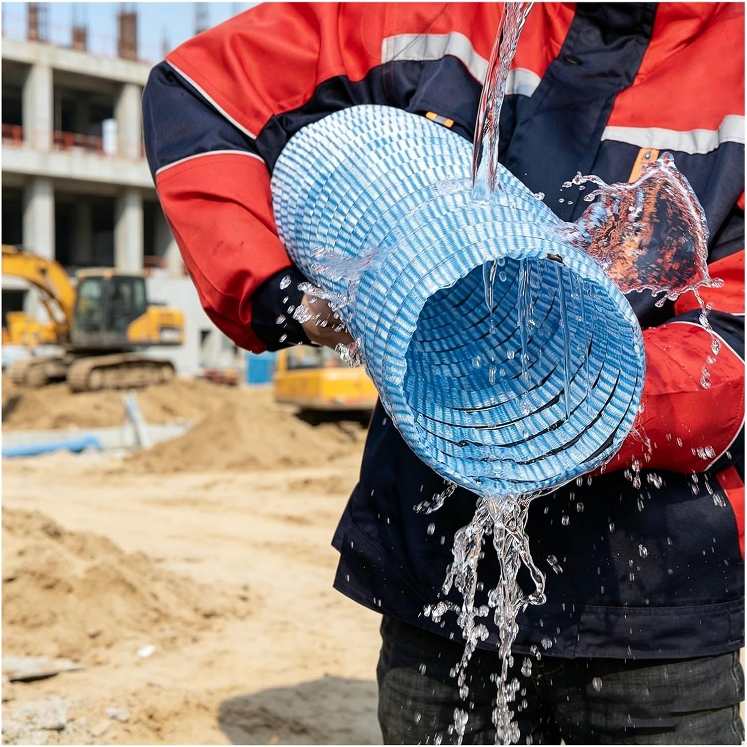 JvFbjLF Flexible French Perforated Drainage Pipe, Suitable For Courtyards, Lawns, Gardens, And Landscaping(5 meters)