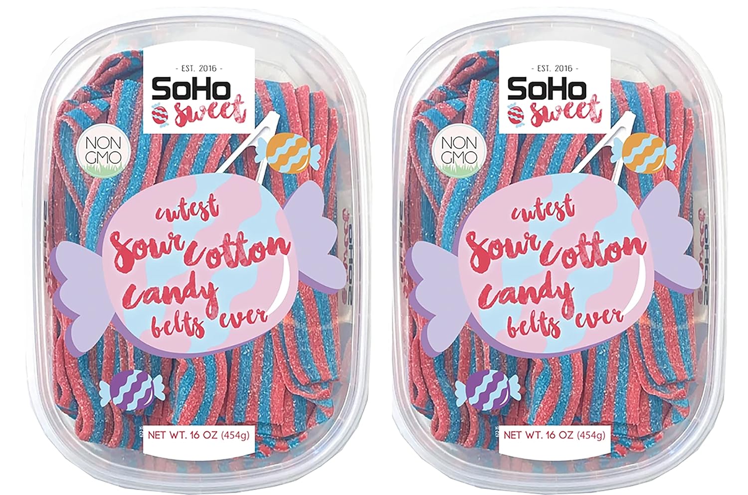 Soho Sweet Sour Belts NonGMO Candy Belts Sour Cotton