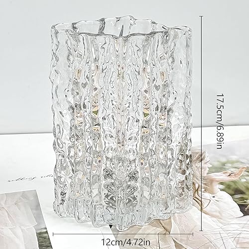 Miniatura 4 de Aoderun Jarrón de cristal de cristal, jarrón grande resistente para mesa de comedor, cocina, oficina, hogar, estante, boda, sala de estar, centros