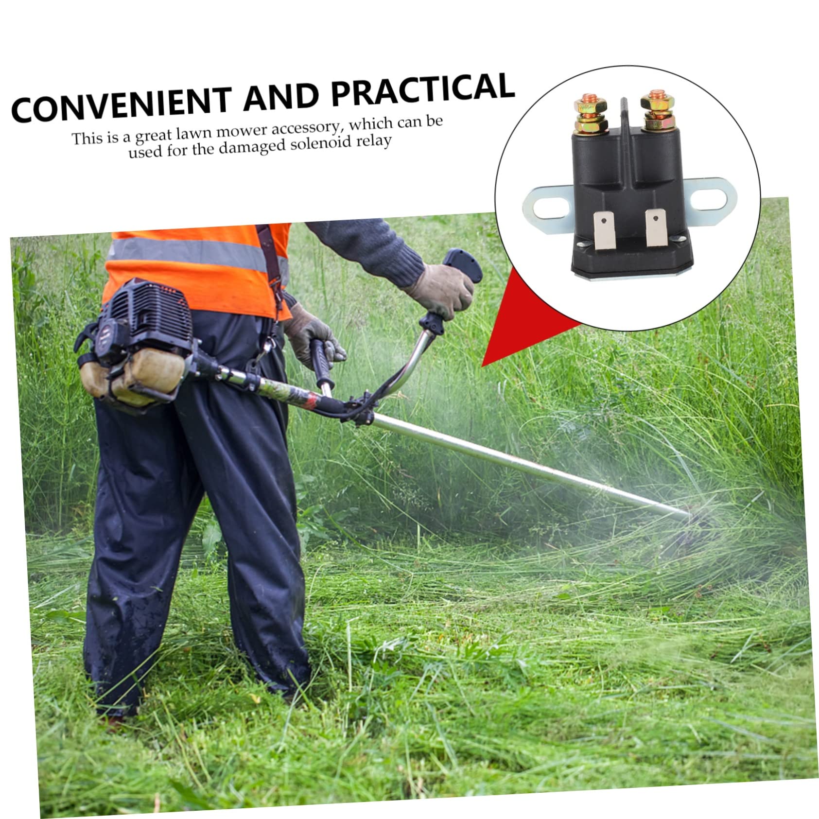 Toddmomy 2 Piezas Solenoide Durable para Cortacésped Accesorio de Repuesto para el Rendimiento de de Jardín
