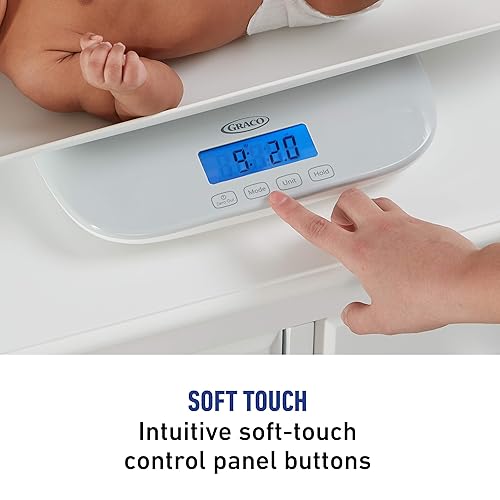 Miniatura 5 de Graco Pantalla LCD digital para niños pequeños a niños grandes báscula de peso multifunción para bebés 3 modos de pesaje bandeja extraíble tabla de