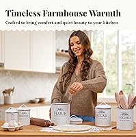 Vista 7 de Kitchen Canisters for Countertop – 5-Piece Airtight Canister Sets for the Kitchen Counter with Utensil Holder – Flour Sugar Coffee Tea Containers