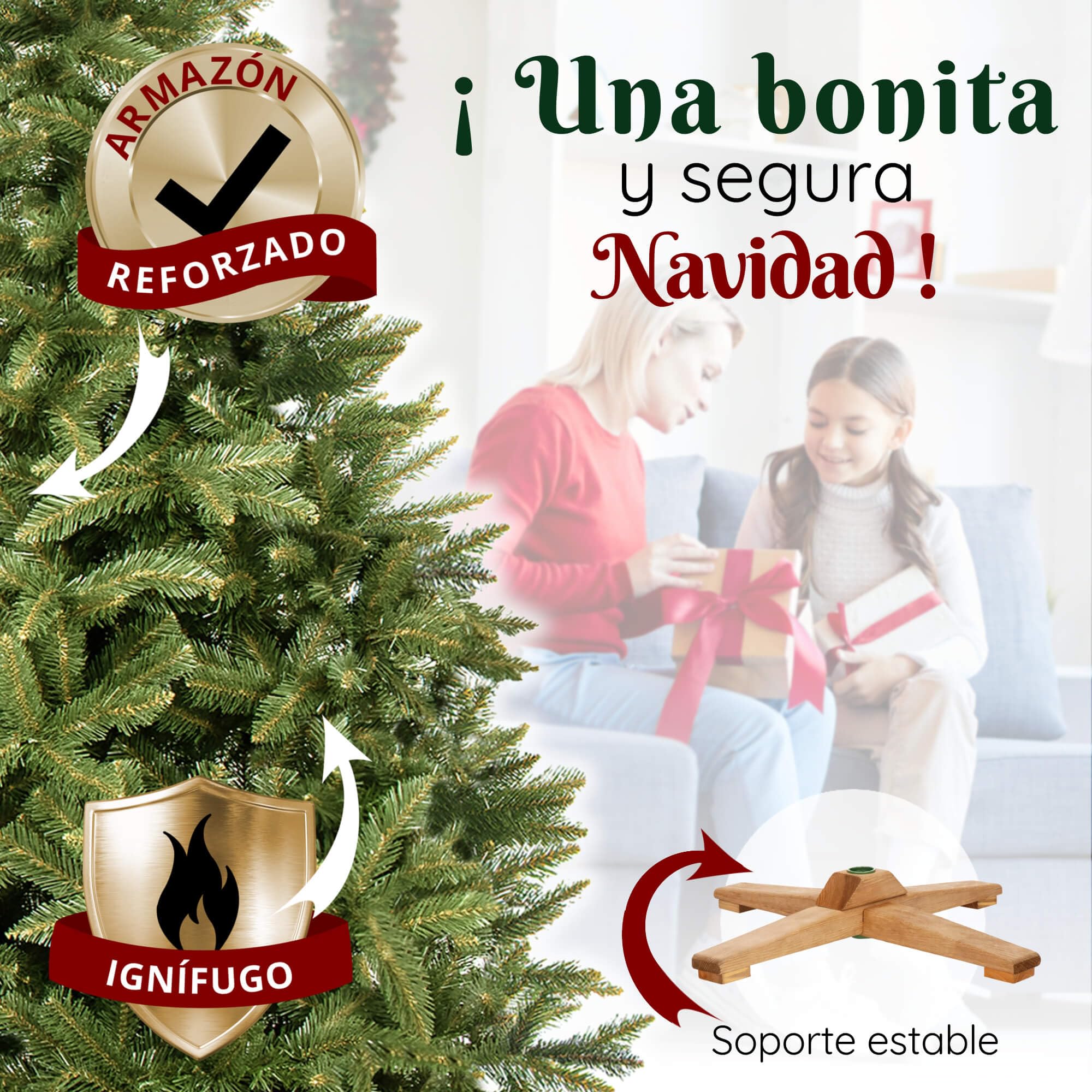 Árbol de navidad artificial, abeto del Cáucaso, 180 cm