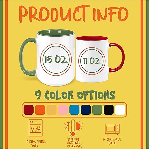Miniatura 2 de Taza personalizada para niños pequeños de papá con divertidos emojis y nombres, 11 o 15 onzas, 9 colores, tazas de té de cerámica personalizadas