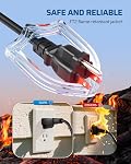DEWENWILS 3-Pack 2FT Heavy Duty Extension Cord, 16 AWG SJTW Weatherproof Power Cable for Indoor, 3-Prong Grounded Plug for Holiday Decor/Home/Garden, ETL Listed, Black