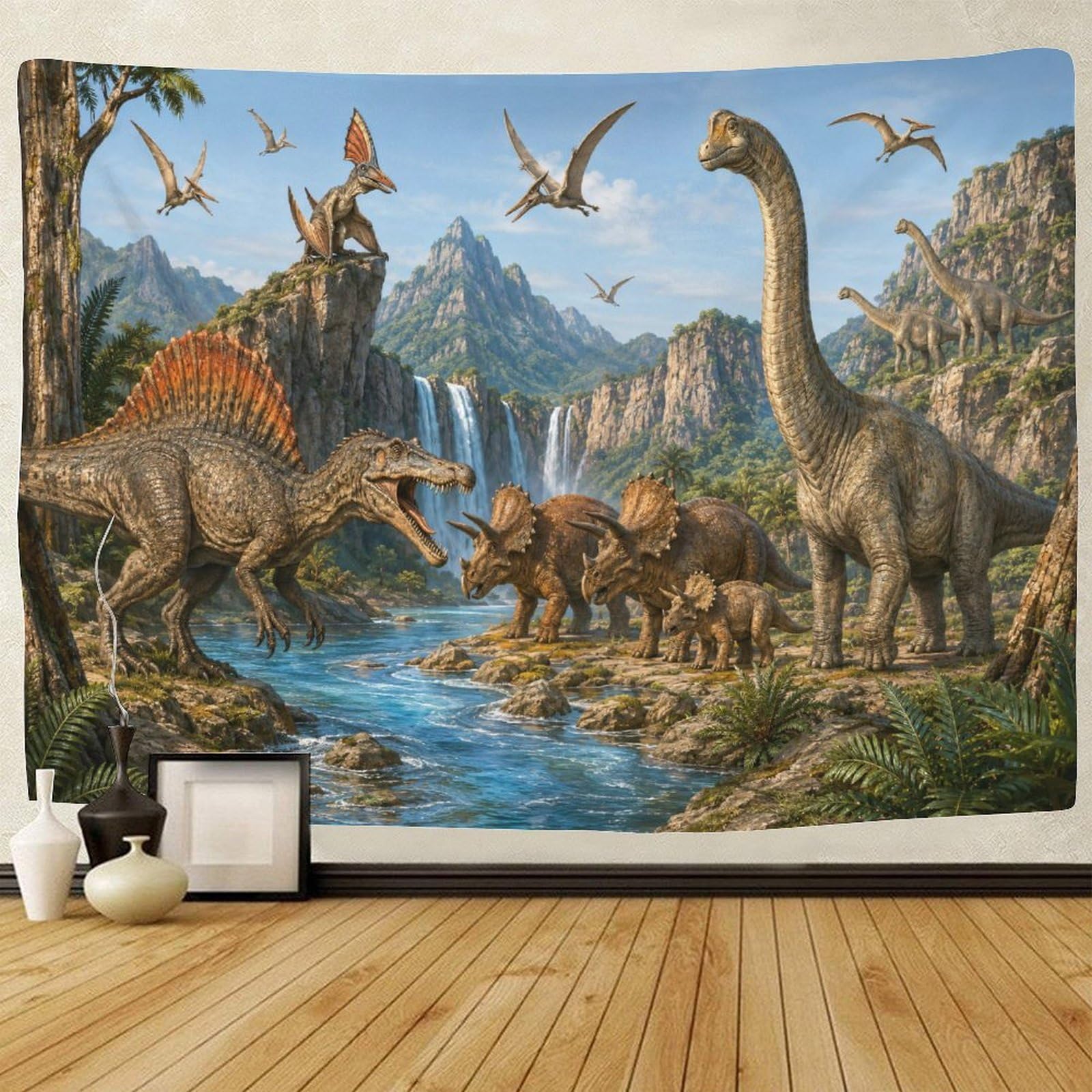 GPMNBCXZK Dinosaur World 3D Print Wall Hanging Decor Tapestry Wall Art Decor Tapestries Poster Home Decoration Bedroom Dorm 180cmx230cm