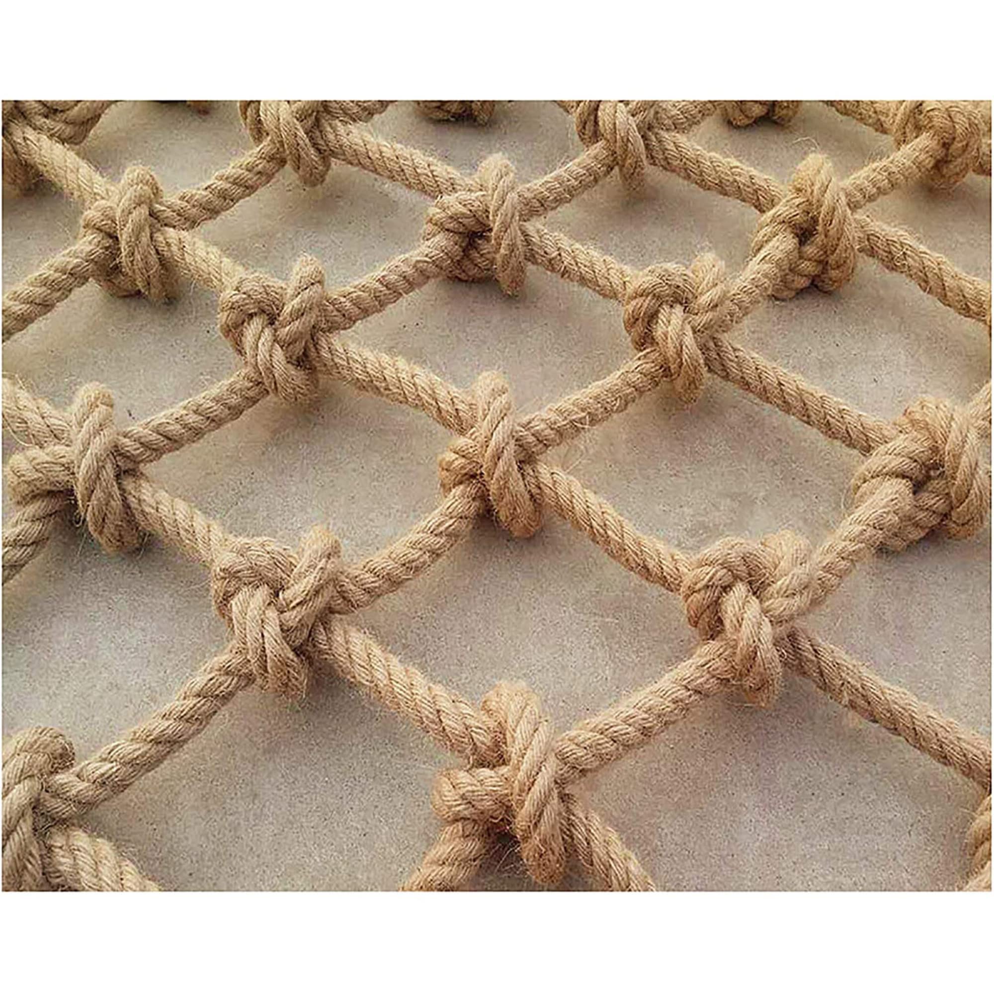 GJMSSMY Heavy Duty Child Safety Net - Thick Hemp Rope Climbing Net for Plants & Ceiling Decoration 15cm Mesh - Pond Protection & Home Safety Solution