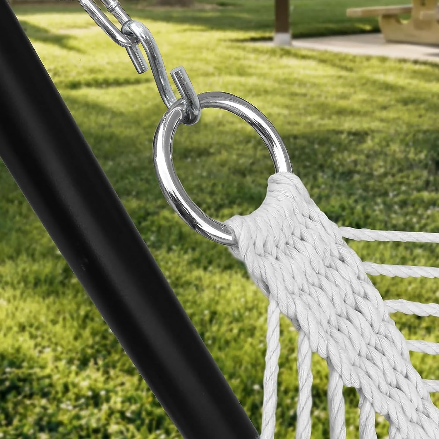 FDKJEJC 2 Pack 3.3-Inch Heavy Duty S Hooks, 304 Stainless Steel Swing Hammock Hooks, Maximum Load Capacity 557 lbs