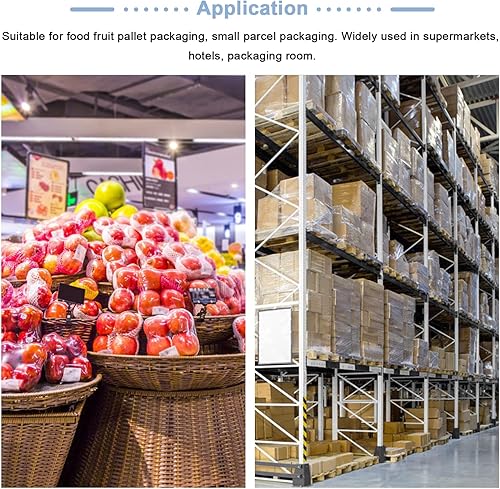 Miniatura 6 de Máquina de envoltura de película de mano 19.5 "Envoltura manual de película estirable Herramienta dispensadora de película adhesiva para envasado de