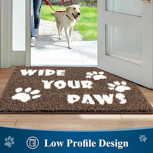 Miniatura 6 de Vaukki Tapete para interiores, entrada, antideslizante, absorbente, atrapador de barro, tapetes interiores de perfil bajo, tapetes pequeños suaves y