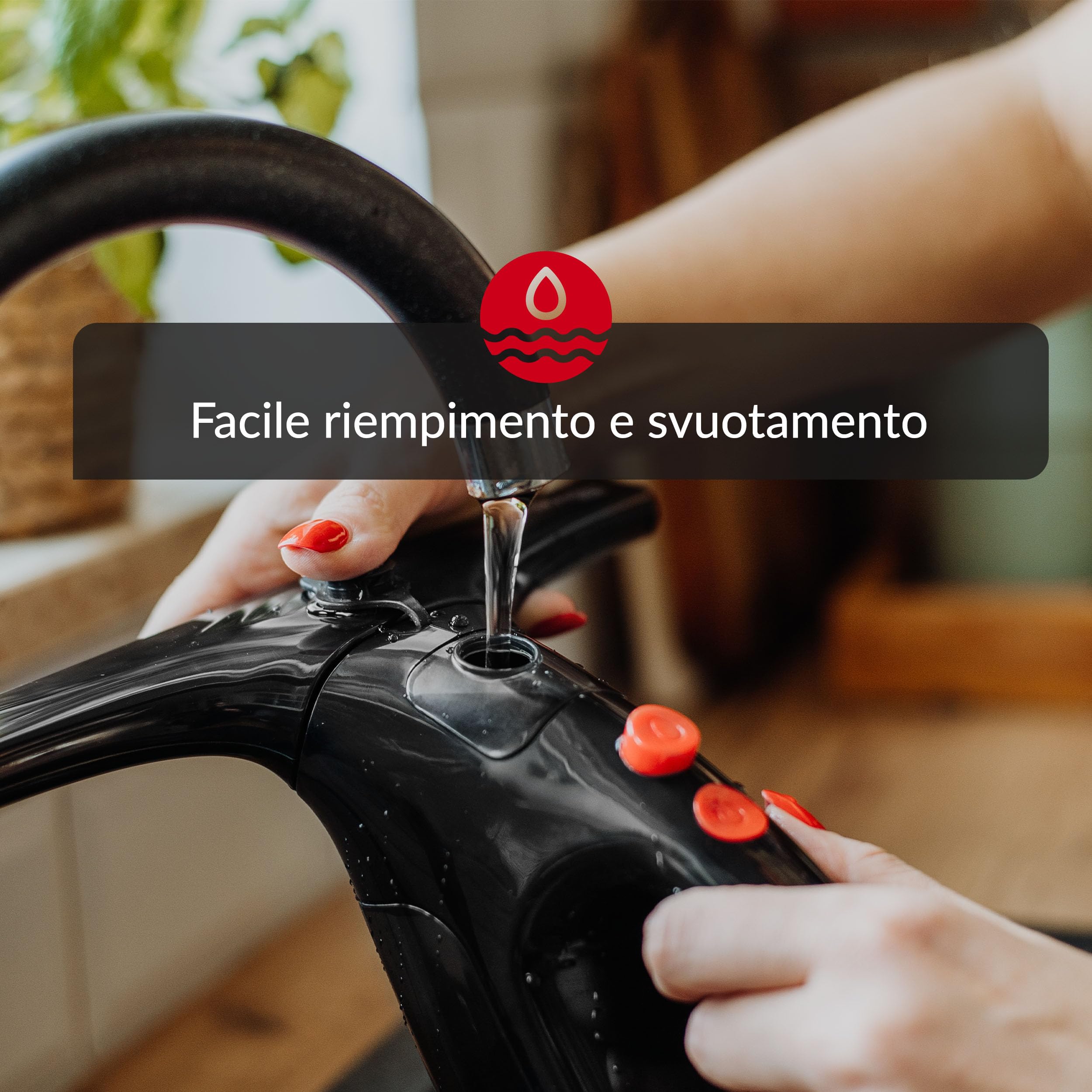 LEHMANN Lavavetri Elettrico con Gomma Extra Sostituibile, Aspiragocce a Batteria 25 cm, Pulisci Vetri con Spray Integrato, Lancia Telescopica & Panno in Microfibra