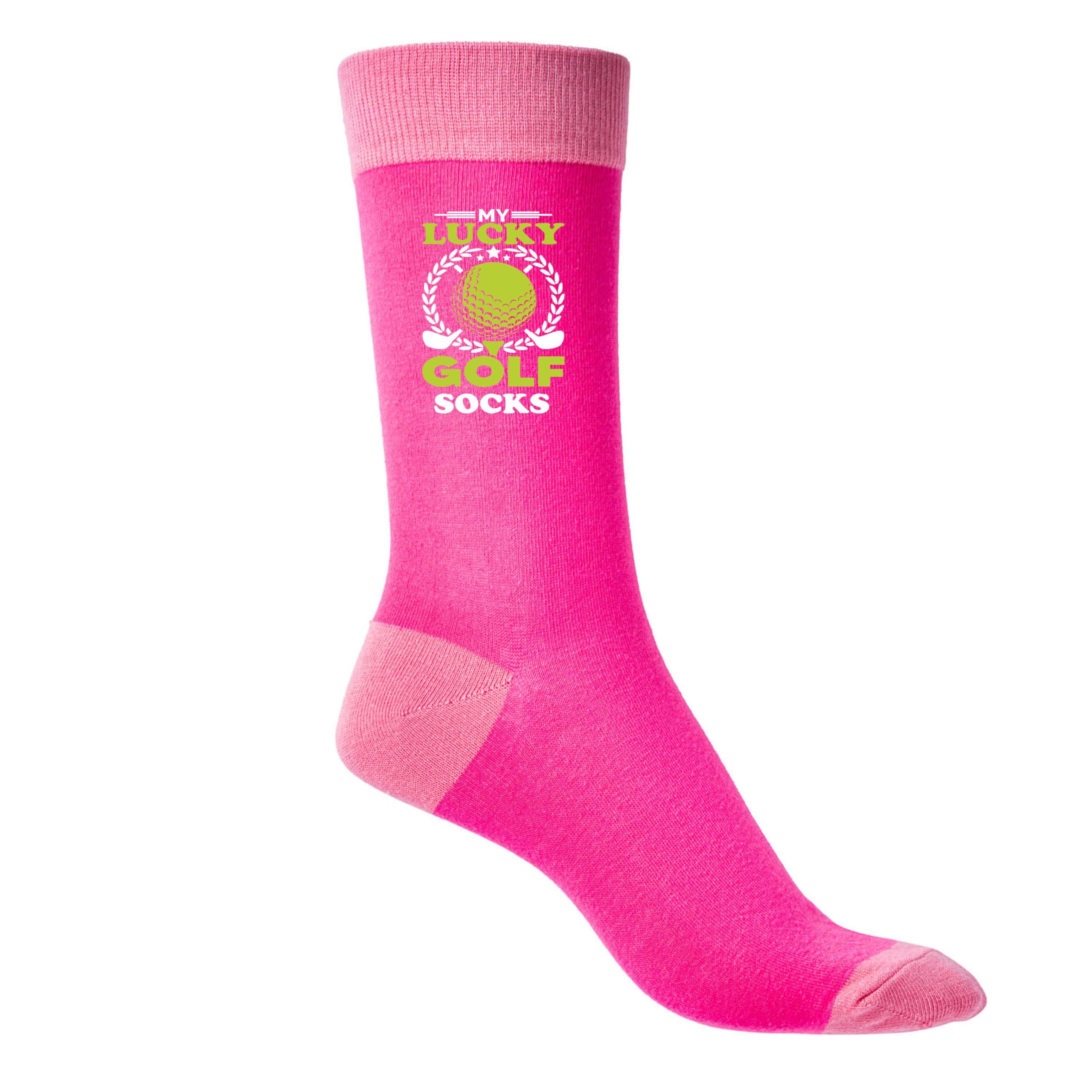 Print4U My Lucky Golf Ladies Pink Socks Gift For Her Funny Golfing Birthday