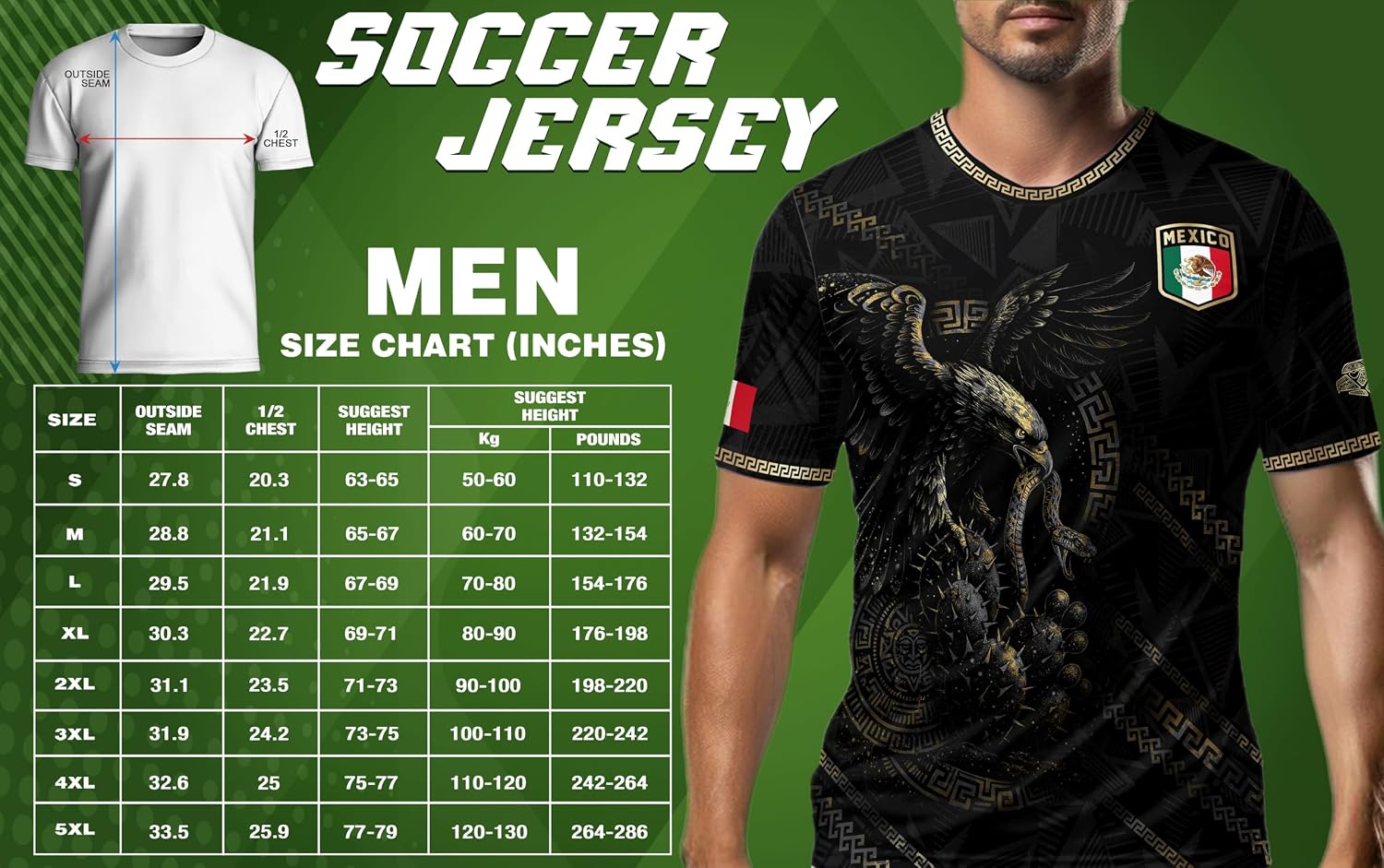 Mexico Soccer Jersey Men, Mexican Jerseys for Men, Jersey De Mexico, Mexican Jerseys Soccer