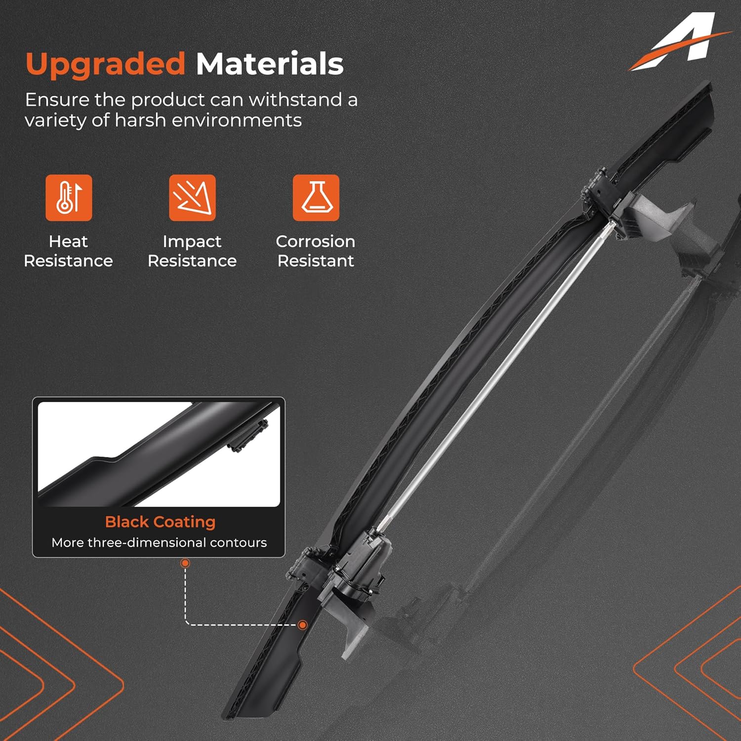 Front Air Dam with Actuator Compatible with Ram 1500 2019 2020 2021 2022 2023 2024, Front Spoiler Replace# 68274406AH - ram 1500 Accessories
