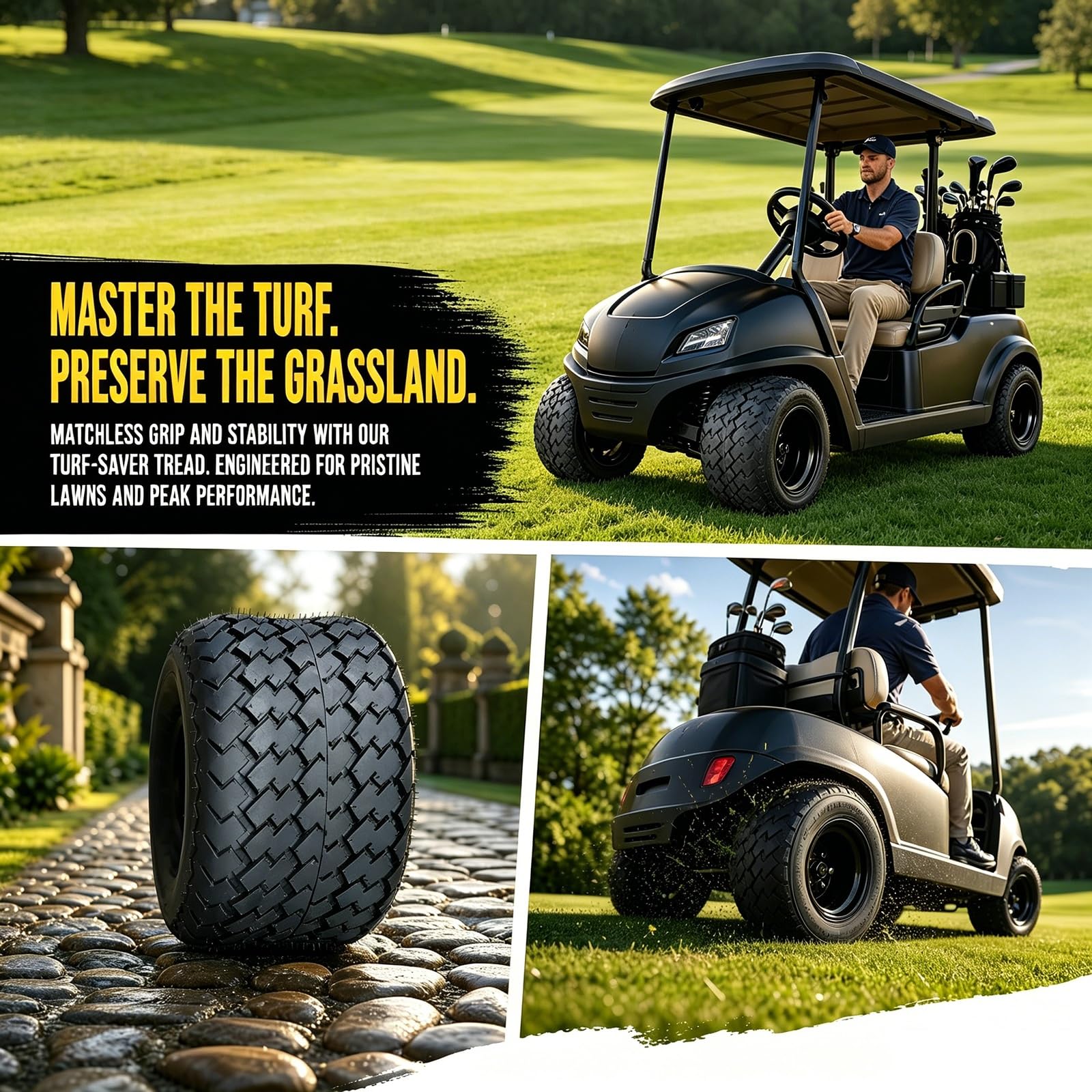 18x8.50-8 Pneumatico, 18/8.50/8 Foratura Antiforatura per Tosaerba, Trattorino da Giardino, Carrello da Golf e Macchine da Prato