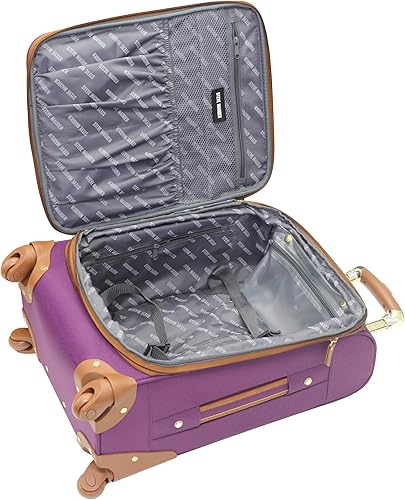 Miniatura 4 de Steve Madden Designer Luggage Collection - Bolsa expandible de 28 pulgadas para hombres y mujeres, maleta duradera y ligera a cuadros con ruedas
